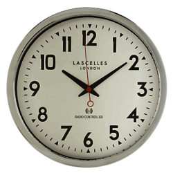 Lascelles Radio Controlled Wall Clock Silver